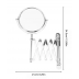 6 Inch Round Retractable Bathroom Wall Mirror Two-Sided 3X Magnifying